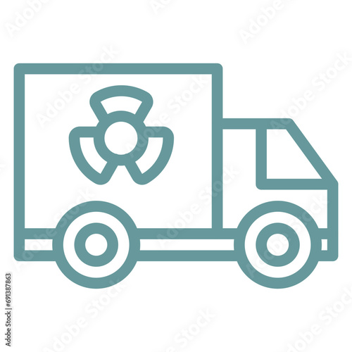 Nuclaer Truck Icon Style photo