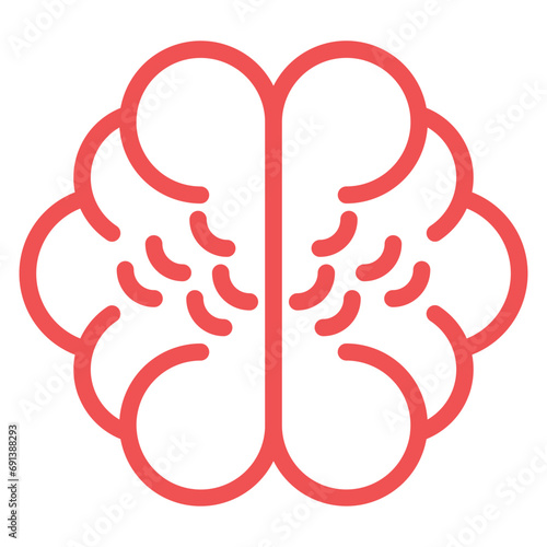 Human Brain Icon Style