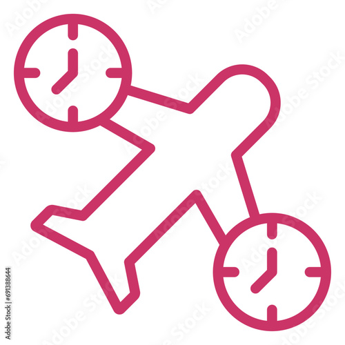 Jet Lag Icon Style