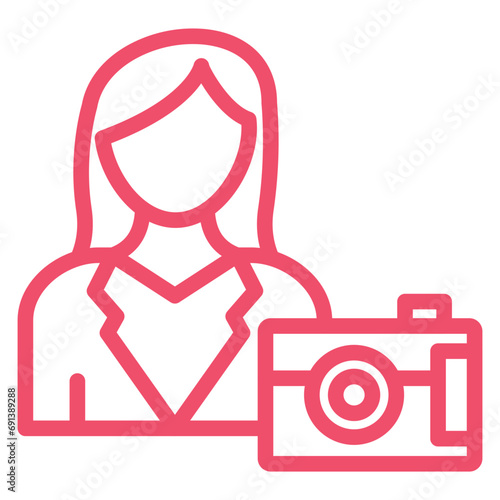 Female Vlogger Icon Style