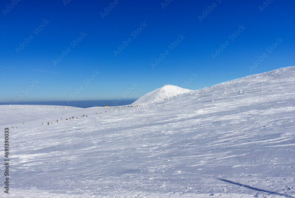 Nice view of the winter mountain landscape Nice view of the winter mountain landscape