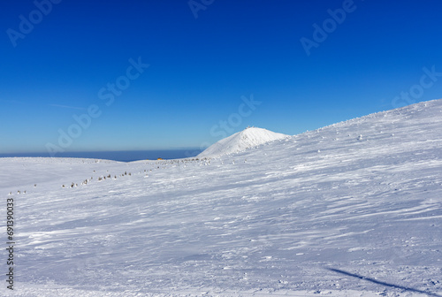 Nice view of the winter mountain landscape 