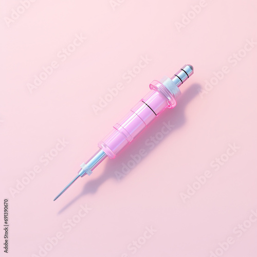 Cartoon style minimal syringe