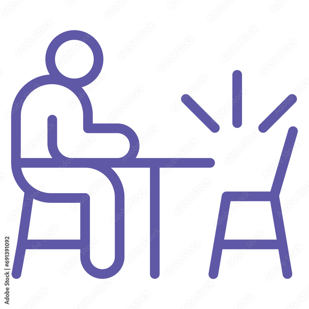 Loneliness Icon Style Loneliness Icon Style
