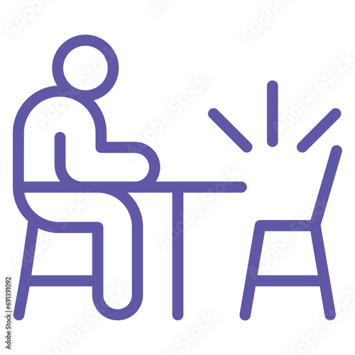 Loneliness Icon Style