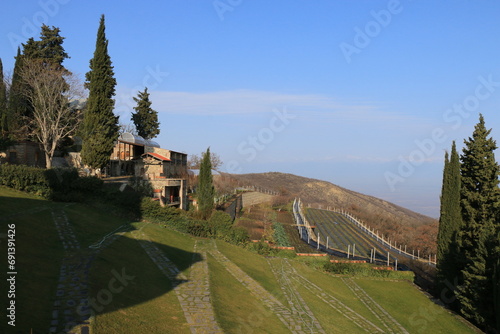 church on the hill under blue sky