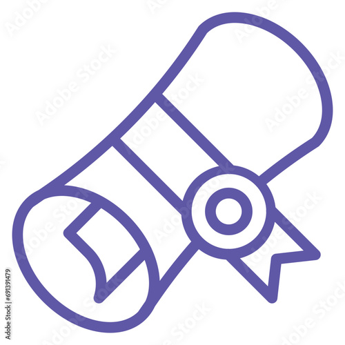 Bachelor Degree Icon Style