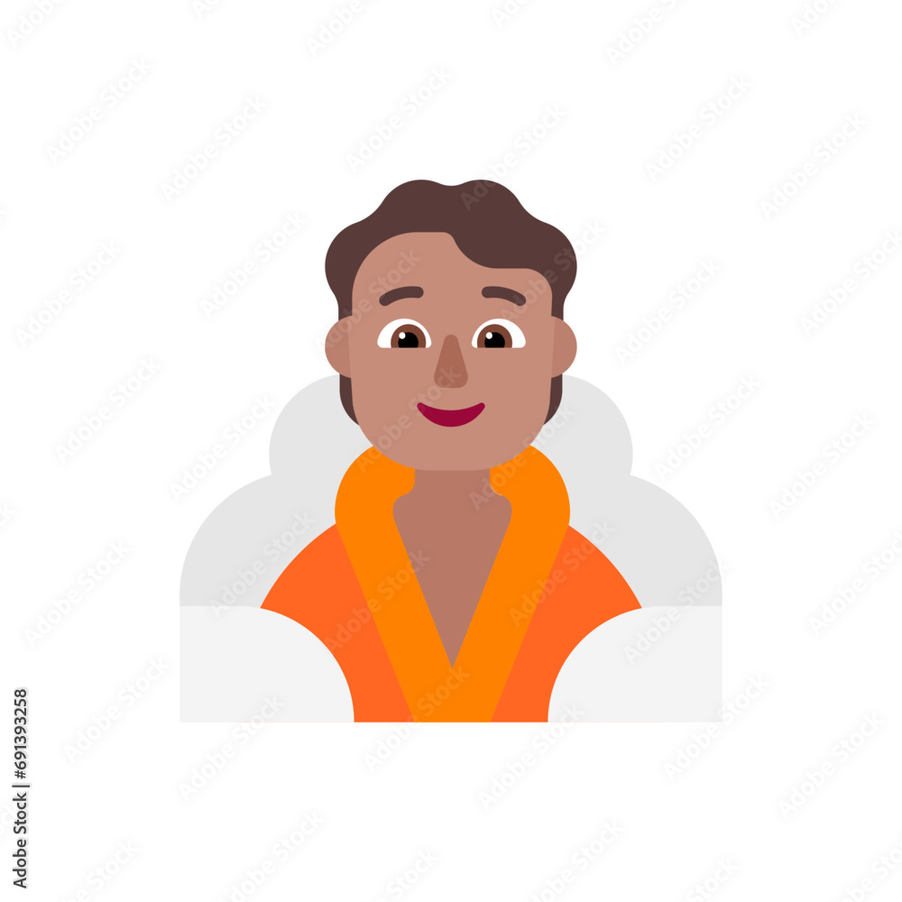 Person in Steamy Room: Medium Skin Tone Person in Steamy Room: Medium Skin Tone