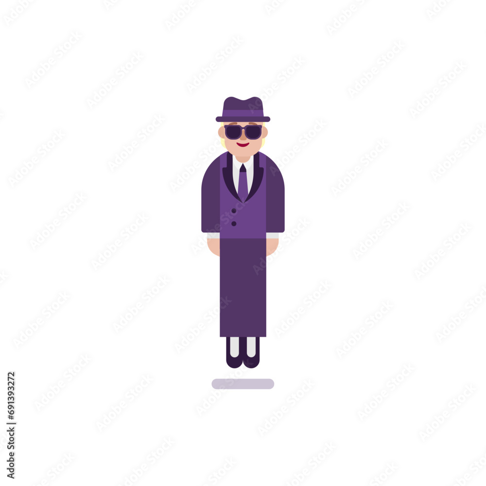 Person in Suit Levitating: Medium-Light Skin Tone Person in Suit Levitating: Medium-Light Skin Tone