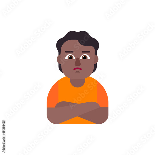 Person Pouting: Medium-Dark Skin Tone