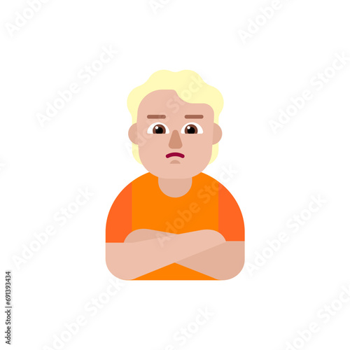 Person Pouting: Medium-Light Skin Tone