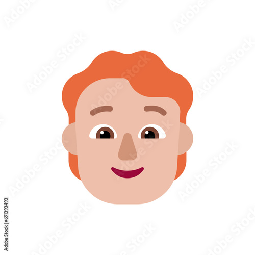 Person: Medium-Light Skin Tone, Red Hair