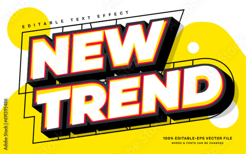 New Trend editable text effect template