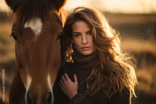 A portrait featuring a horse and its owner, symbolizing the unique and special bond between them