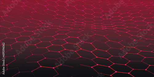 Futuristic hexagon background. Futuristic hexagonal vector illustration. Abstract technology background. Technology concept. Big data. 3d rendering.