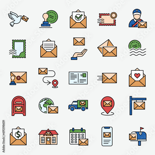 Mail icon vector illustration. Postal on isolated background. Mailbox sign concept.