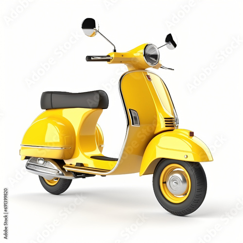 Yellow Retro Motor Scooter