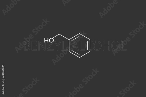  Benzyl alcohol molecular skeletal chemical formula