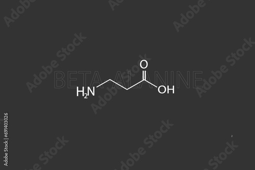 Beta-alanine molecular skeletal chemical formula