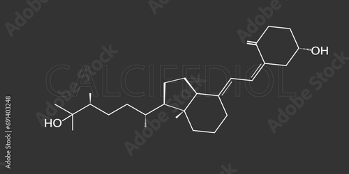 Calcifediol molecular skeletal chemical formula