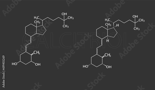 Calcitriol molecular skeletal chemical formula