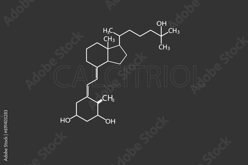 Calcitriol molecular skeletal chemical formula