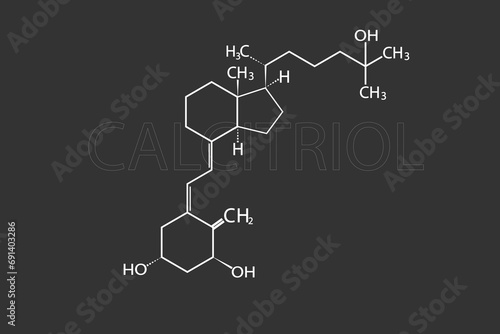 Calcitriol molecular skeletal chemical formula