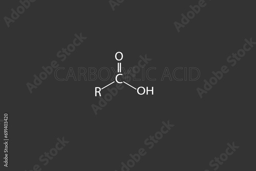 Carboxylic acid molecular skeletal chemical formula