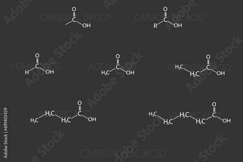 Carboxylic acid molecular skeletal chemical formula