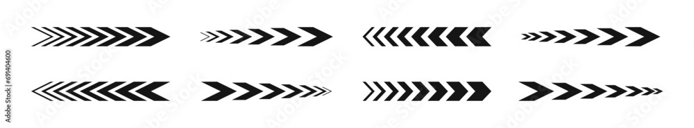 Arrows vector icons. Dirrection arrows. Flat arrows collection.