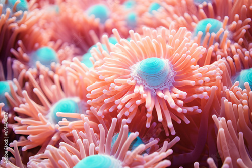 a close up of a bunch of corals © mizmizstk