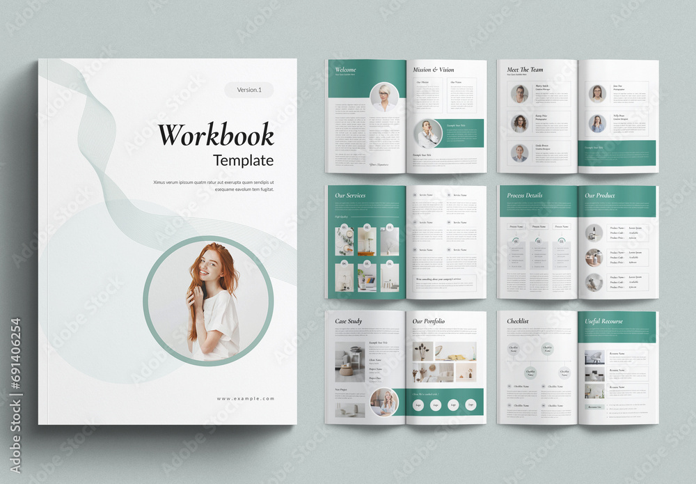 Workbook Layout Design Template Stock Template Adobe Stock