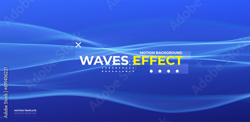 Blue abstract wave. Magic line design. Flow curve motion element. Neon gradient wavy illiustration.