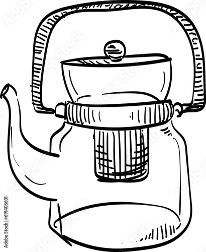 teapot handdrawn illustration