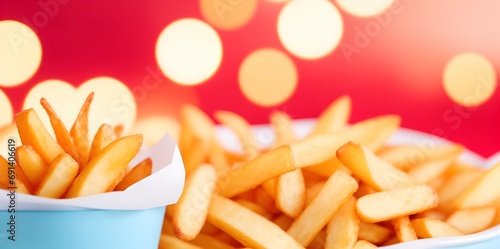 Fries potato. AI generated illustration