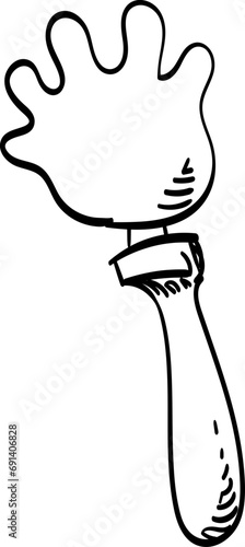 fun foam finger handdrawn illustration