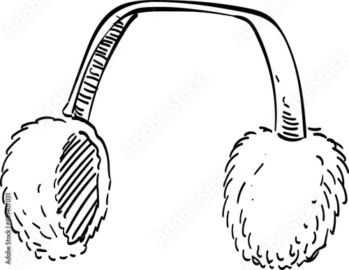 earmuffs handdrawn illustration