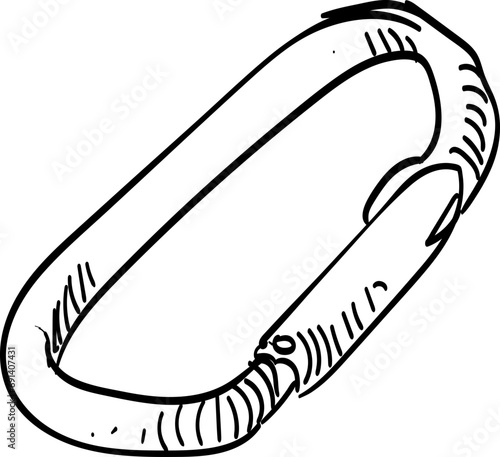 carabiner handdrawn illustration