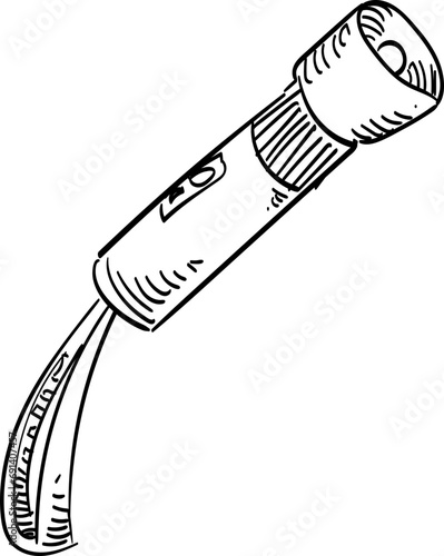 flashlight handdrawn illustration