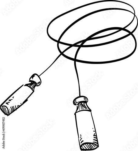 jump rope handdrawn illustration