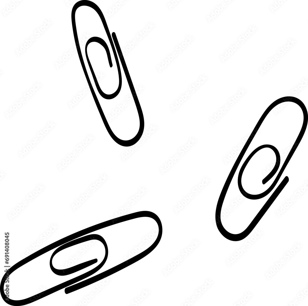 paperclip handdrawn illustration paperclip handdrawn illustration