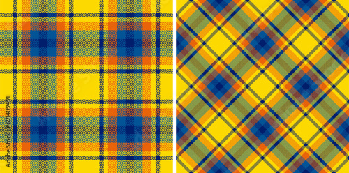 Textile background vector of check texture fabric with a tartan seamless plaid pattern. 