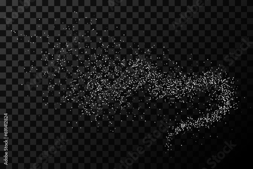 Festive white glowing dust png. Magical shimmering or flying cloud in glowing dust.
Powder sugar explosion or splash png, falling flour, salt powder falling gently.