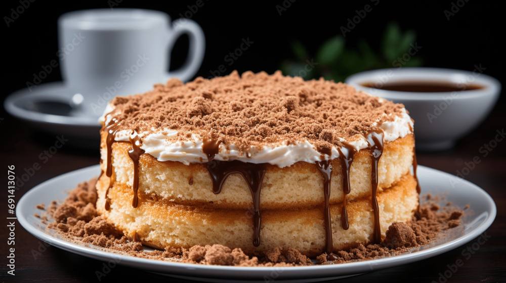  Delectable Coffee Cake Delight. Generative AI