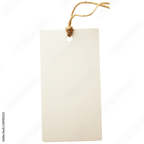 blank tag isolated on transparent background