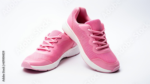 Pair of new pink female sneakers