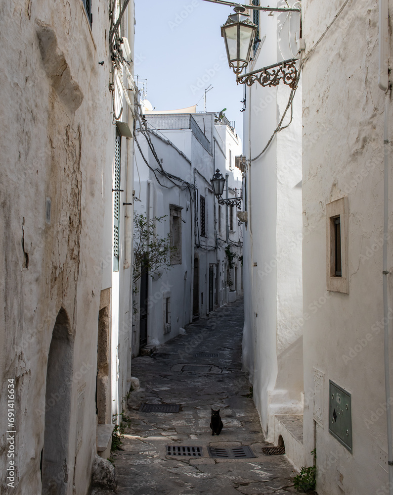 Ostuni, Italy - one of the most beautiful villages in South Italy, Ostuni displays a wonderful Old Town with narrow streets and alleys 