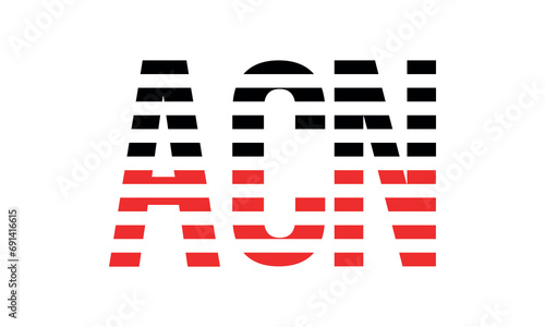 ACN three initial letter iconic line negative space minimal logo design vector template. monogram, abstract, wordmark, business, typography, minimalist, brand, company, flat, modern, unique, simple