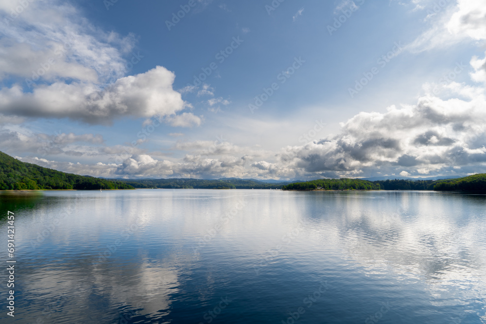 Jezioro Solińskie, Bieszczady, Polska, Ukraina, Słowacja Jezioro Solińskie, Bieszczady, Polska, Ukraina, Słowacja