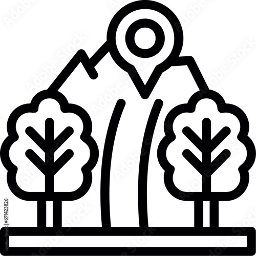 Hiking Trail Icon photo